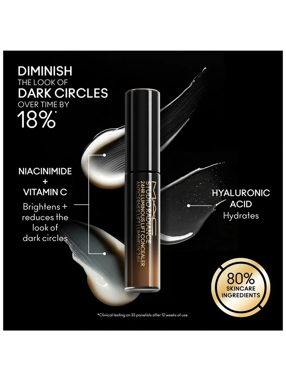 NC50 Mac Studio Radiance 24HR Luminous Lift Concealer Brand New In Box Full Size